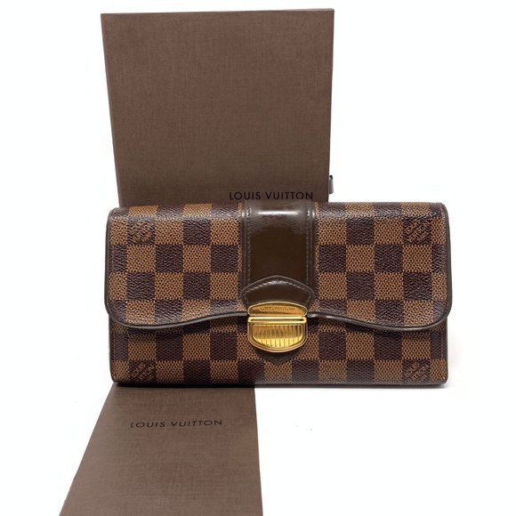 Louis Vuitton Handbags - 100% Auth Louis Vuitton Brown Sistina Long Wallet
